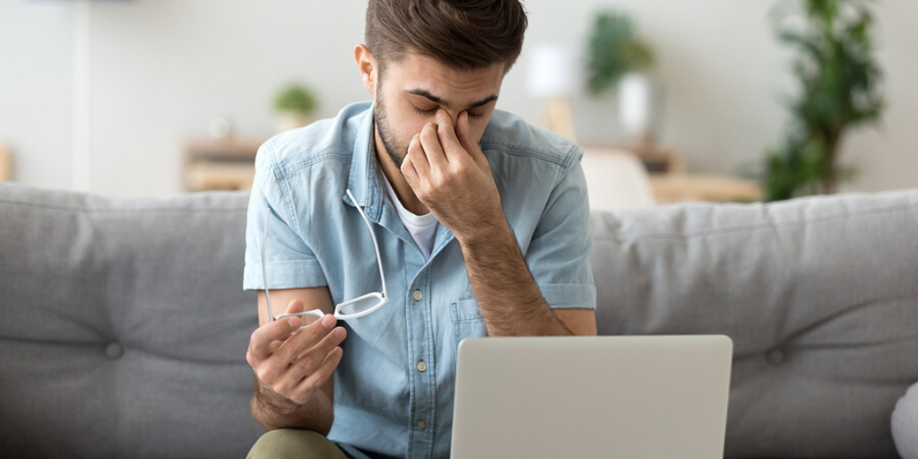 Person in front of laptop